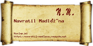 Navratil Madléna névjegykártya